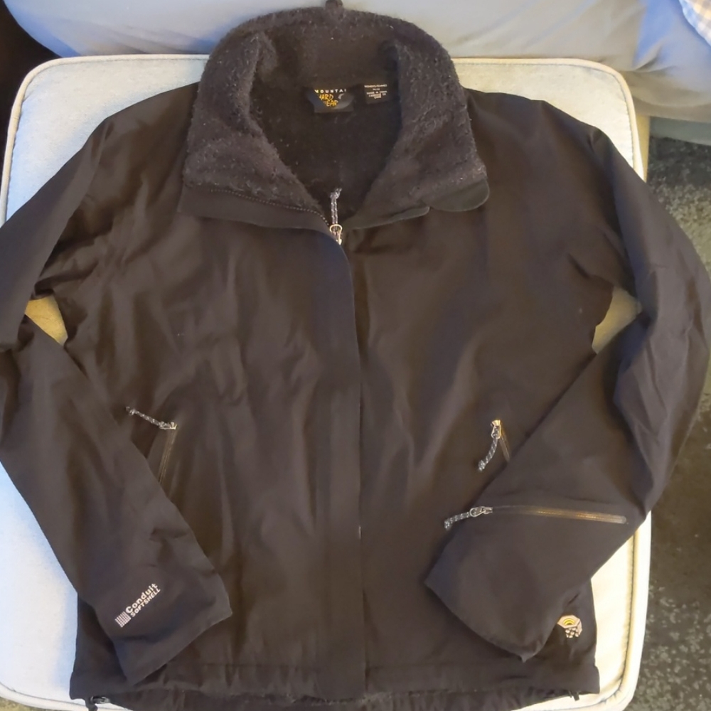 Mountain hardware fleece lined jacket, softshell